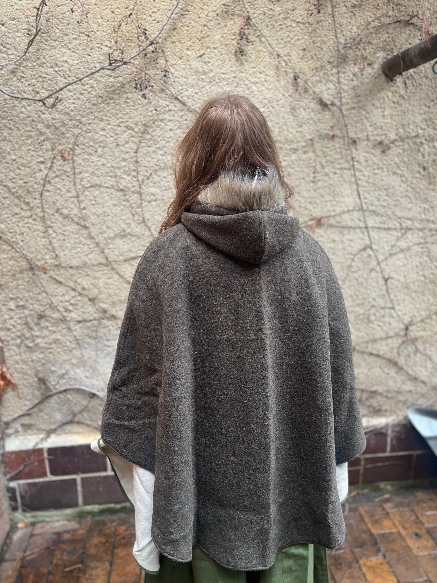 Blaudruck Greiz Damenumhang Walkloden Affra