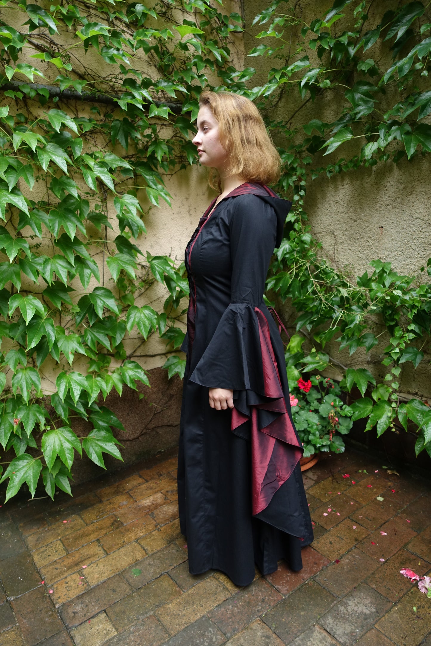 Blaudruck Greiz Kapuzenkleid Elisabeth