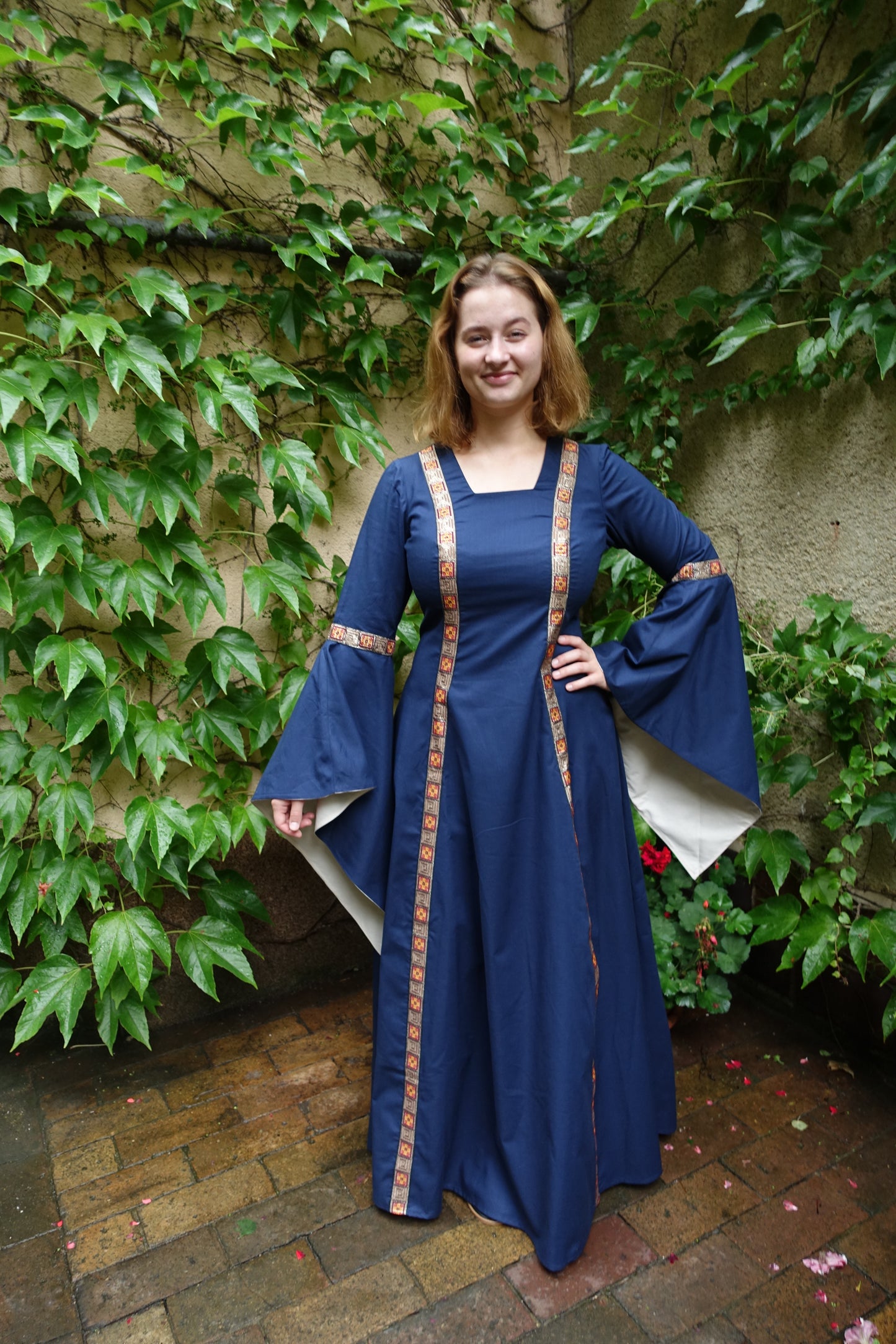 Blaudruck Greiz Kleid Rahel
