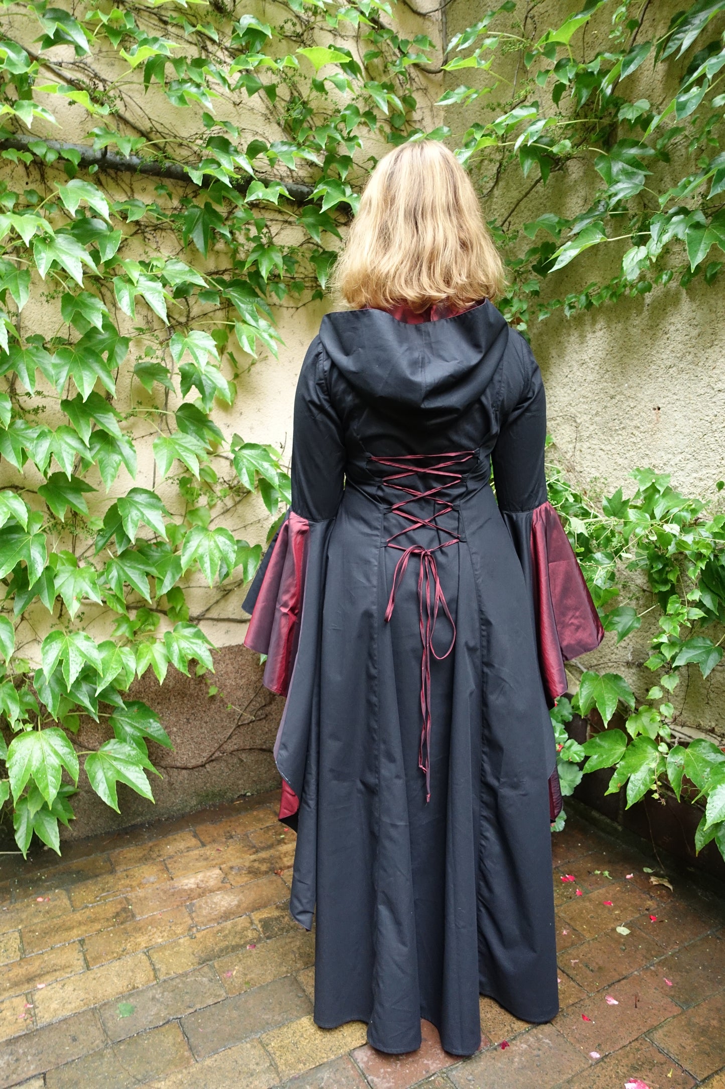 Blaudruck Greiz Kapuzenkleid Elisabeth