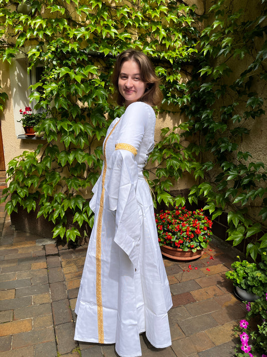 Blaudruck Greiz Hochzeitskleid Esther