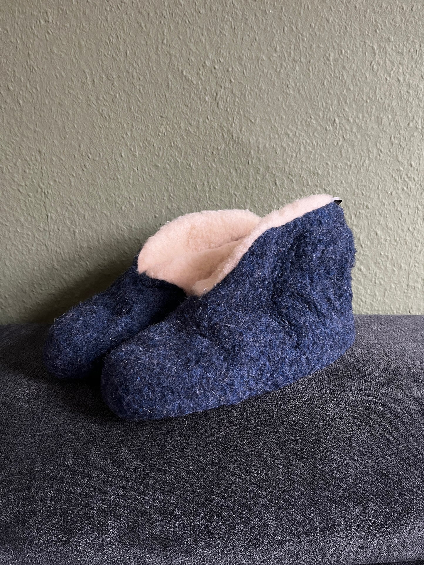 Blaudruck Greiz Hausschuhe