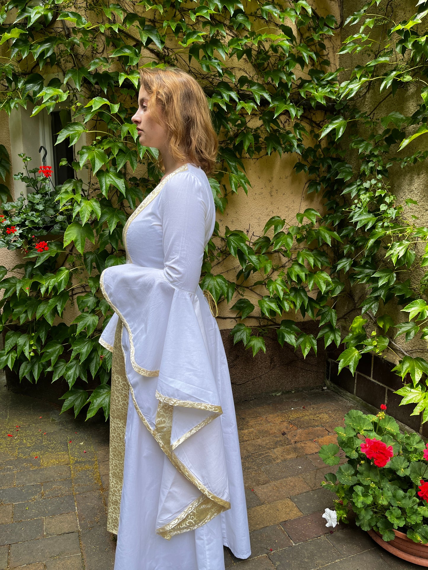 Blaudruck Greiz Hochzeitskleid Lauretta