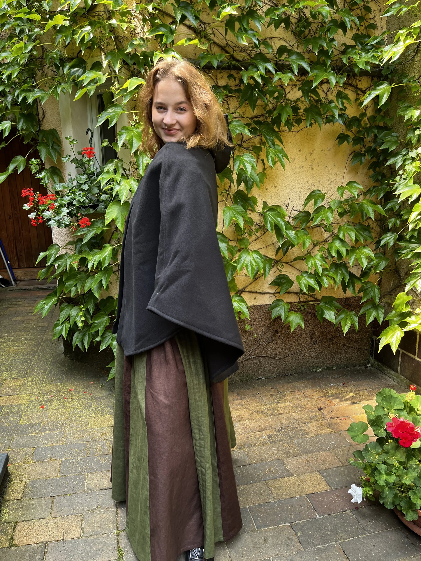 Damenumhang Blaudruck Greiz Melisande