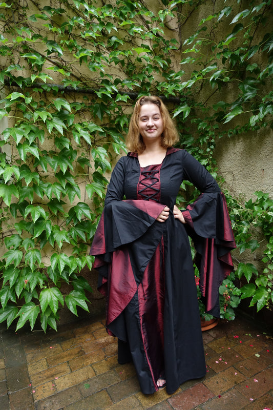 Blaudruck Greiz Kapuzenkleid Elisabeth