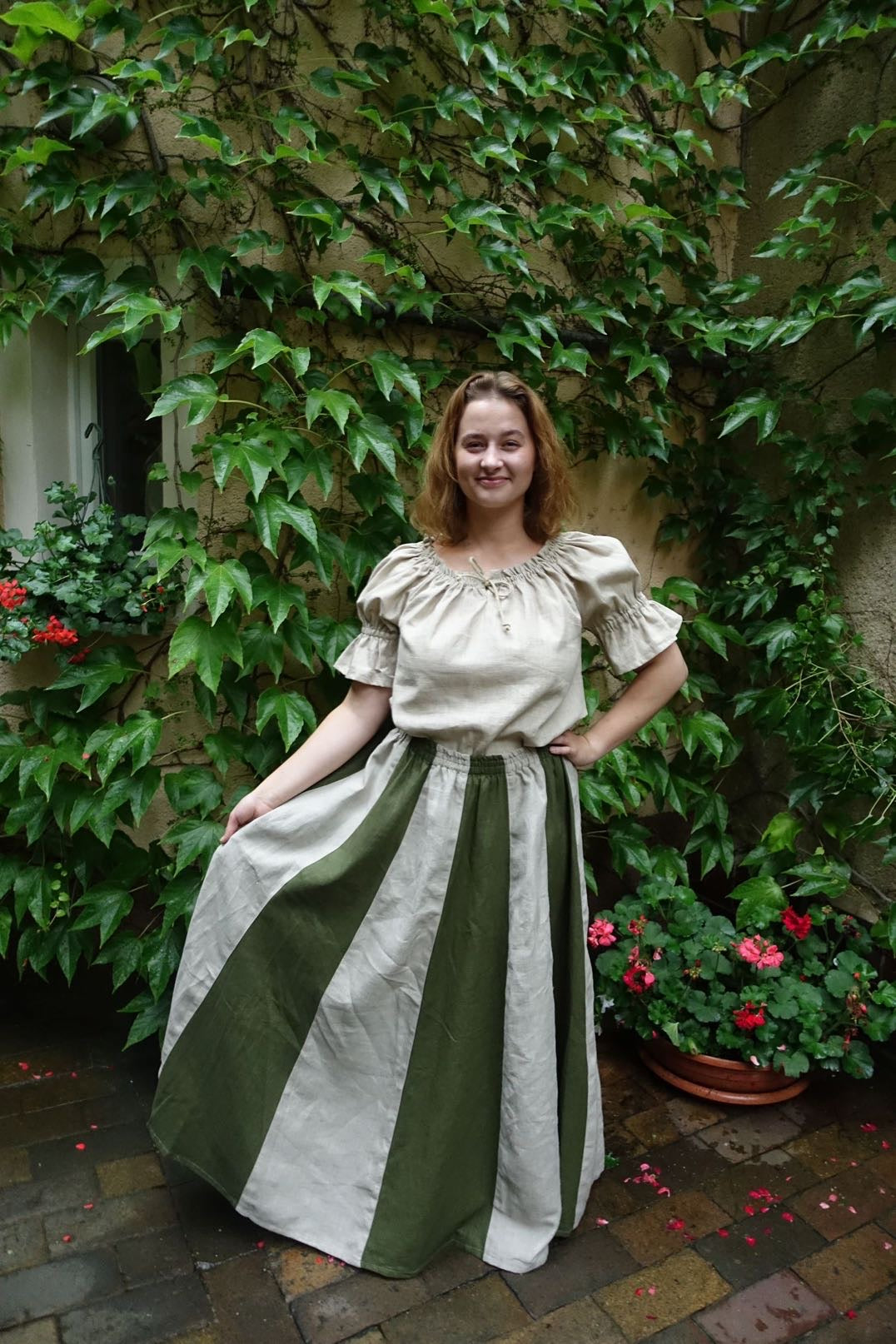 Blaudruck Greiz Bluse Elfride