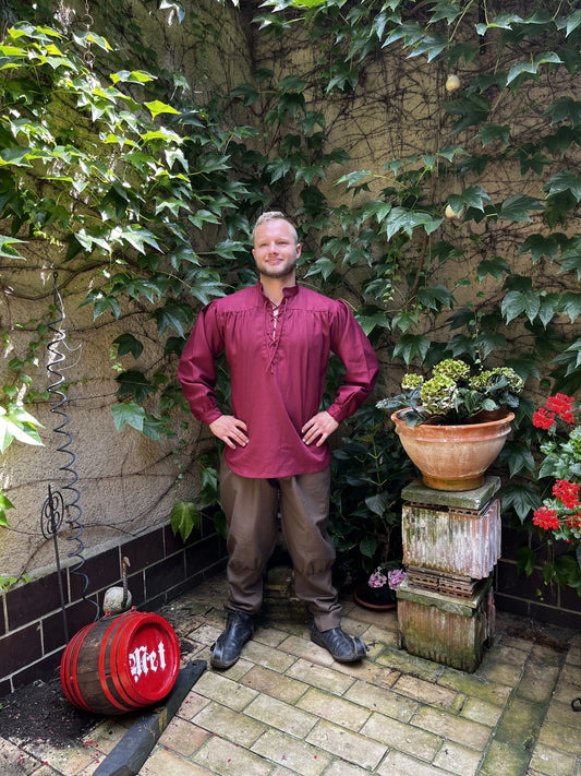 Hemd Leinen Vallentin rot 1