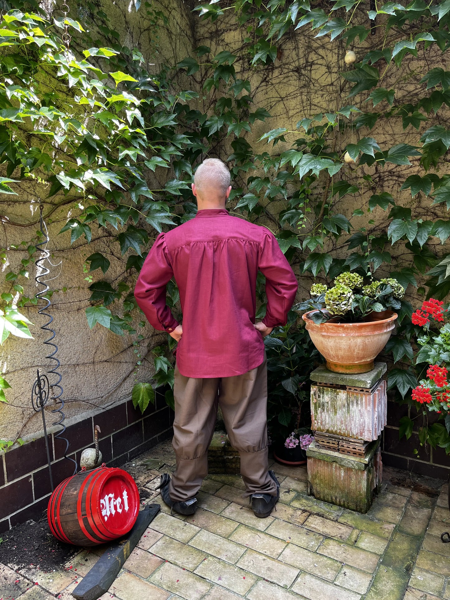 Hemd Leinen Vallentin rot 2