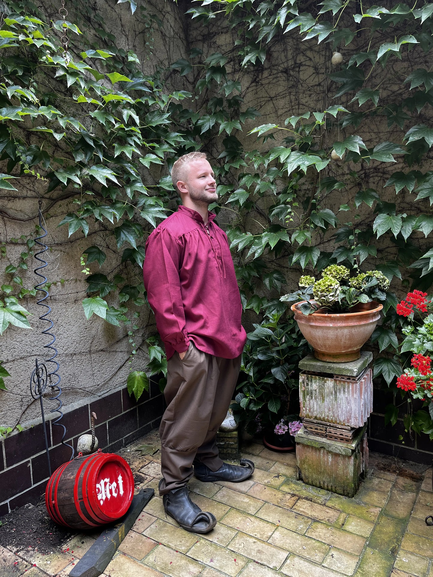 Hemd Leinen Vallentin rot 3