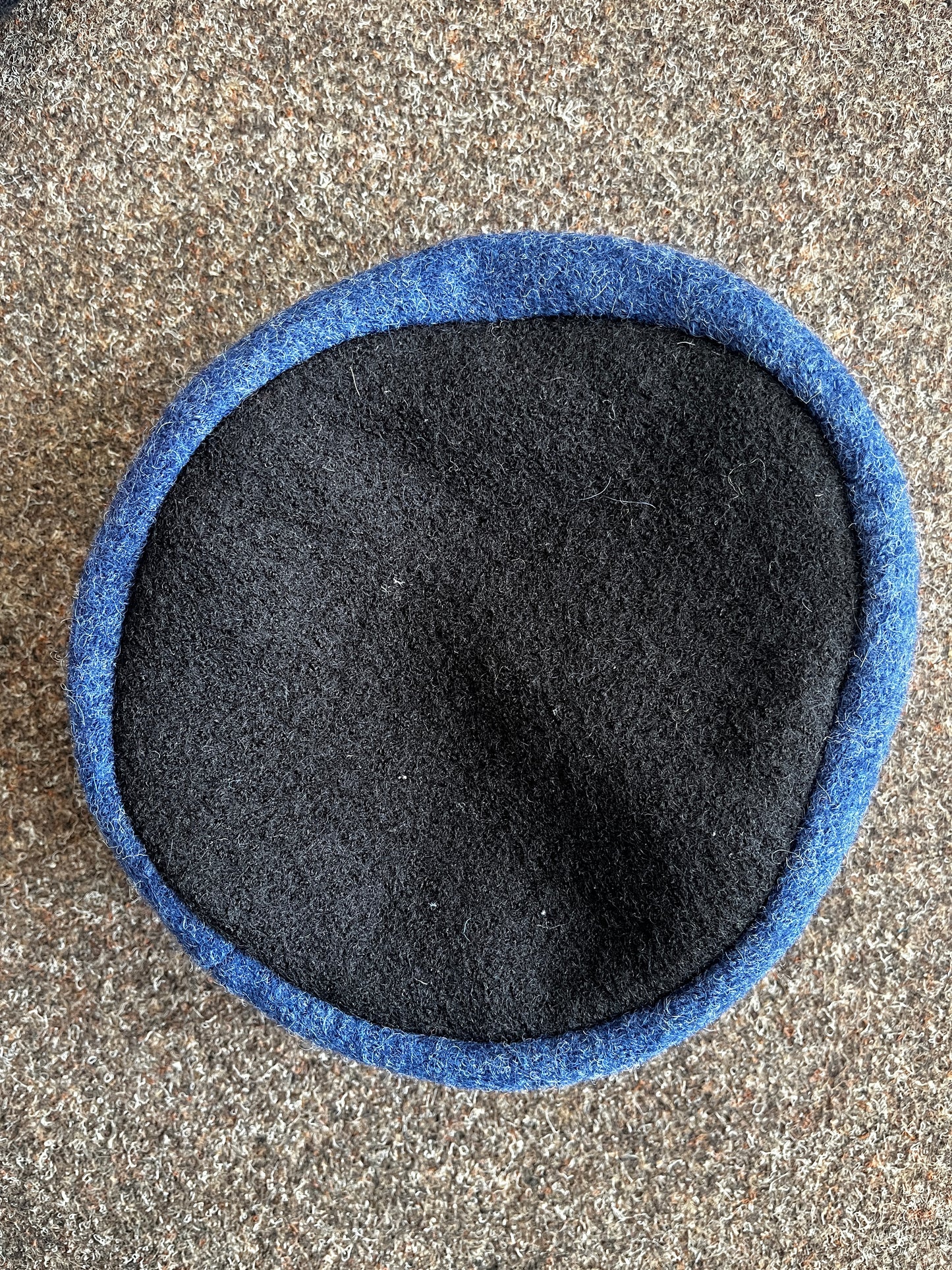 Blaudruck Greiz Kappe schwarz blau