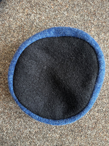 Blaudruck Greiz Kappe schwarz blau