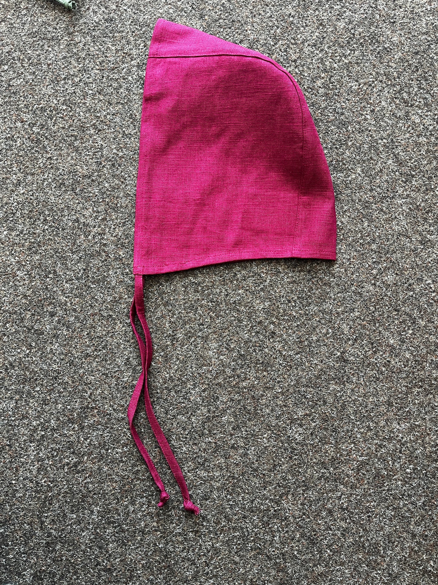 Blaudruck Greiz Bundhaube Leinen Rot