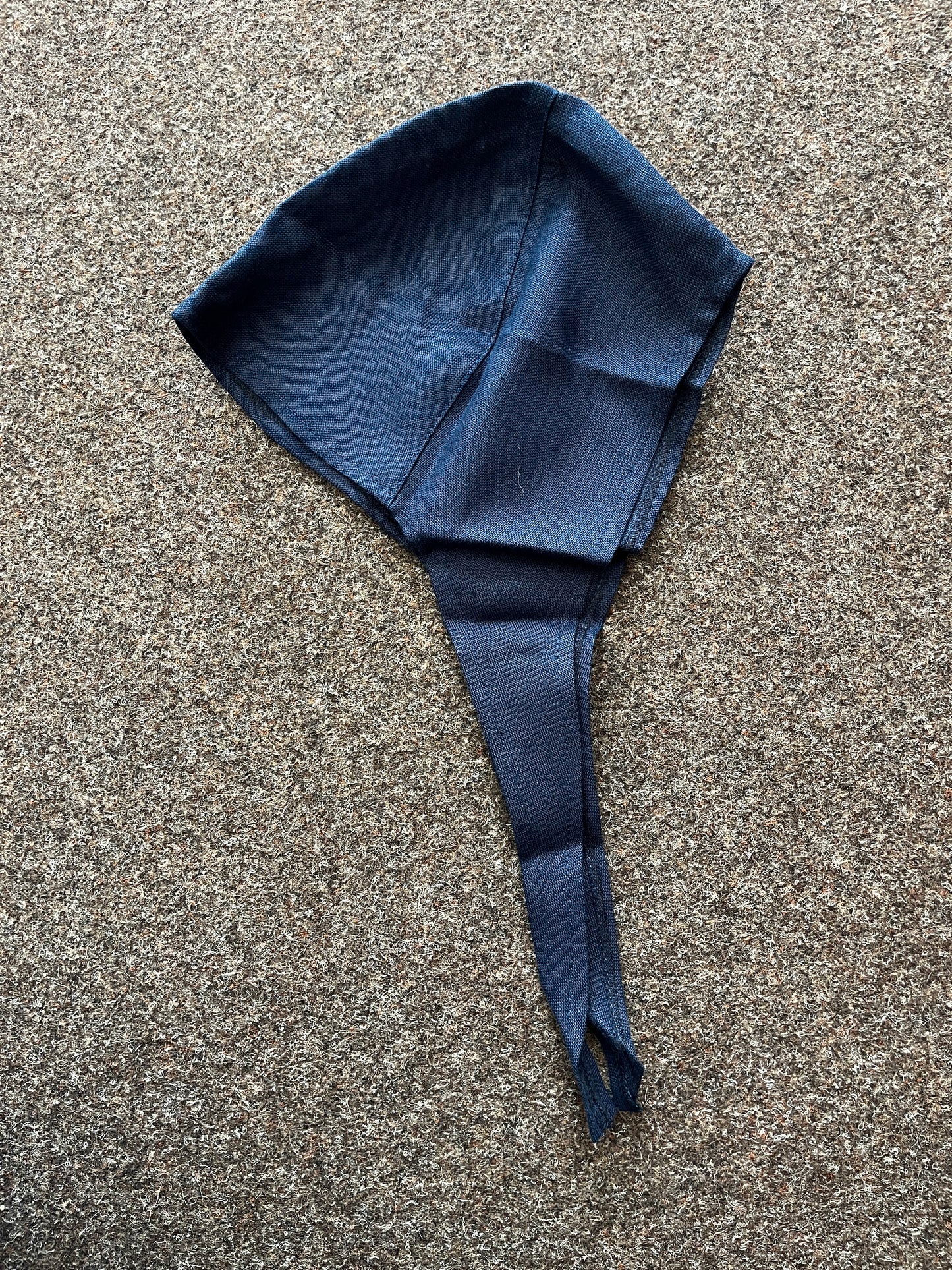 Blaudruck Greiz Bundhaube Leinen Blau