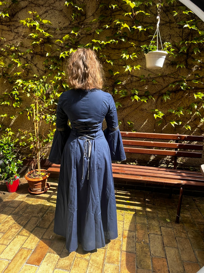 Blaudruck Greiz Kleid Amalia