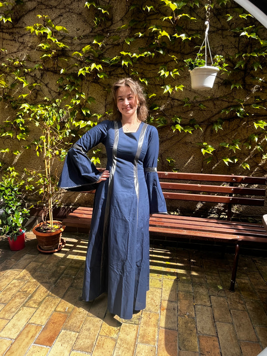 Blaudruck Greiz Kleid Amalia